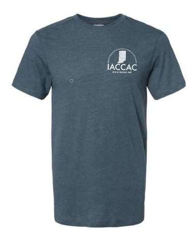 A Shirt In Grey Color With IACCAC Logo