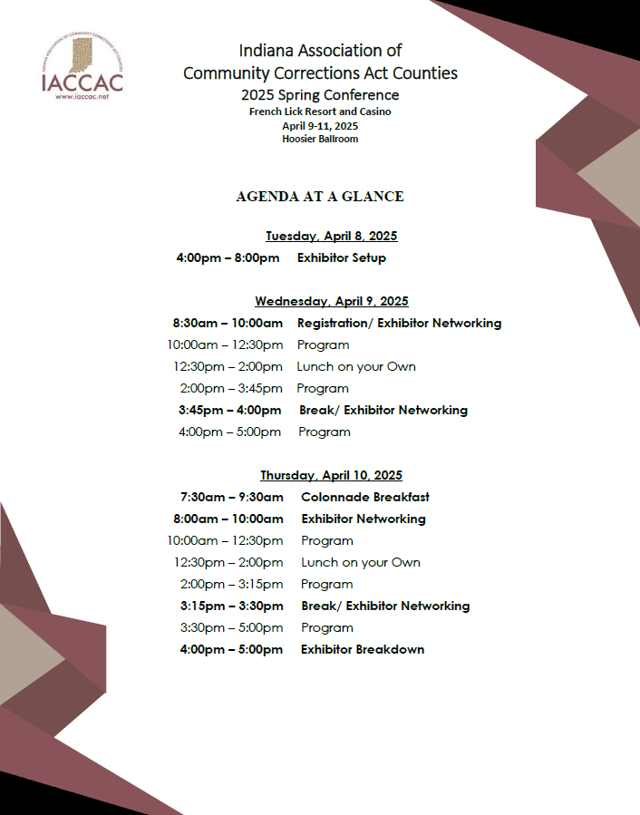 Exhibitor Agenda