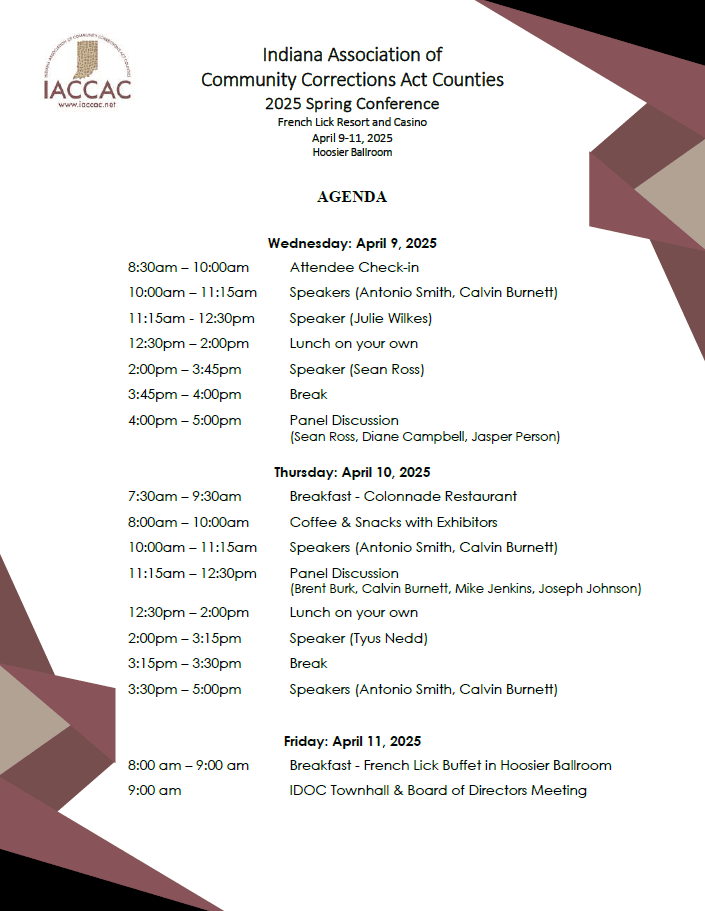 Spring Conference Agenda
