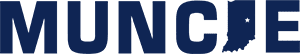 MUNCIE logo featuring Indiana state silhouette