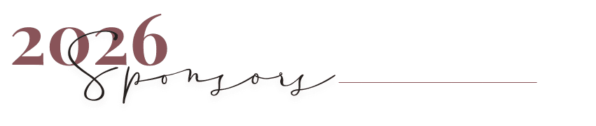 2026 sponsors header with script font