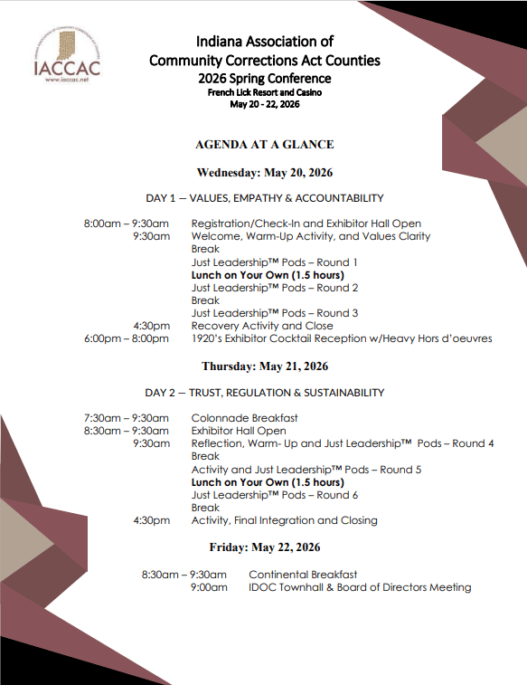Spring IACCAC Agenda
